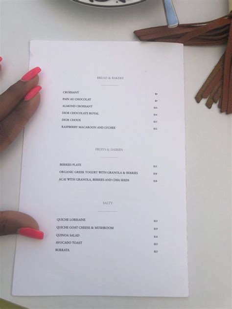 cafe dior menu|dior cafe miami reservations.